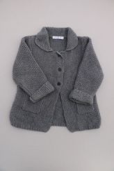 Gilet point mousse gris  Bout'chou