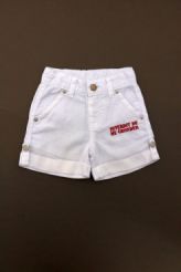 Short blanc 100% lin été  interdit de me gronder