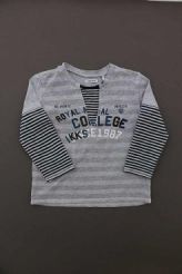 T-shirt gris rayé léger  ikks