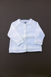 Gilet tricot coton blanc  DPAM bébé