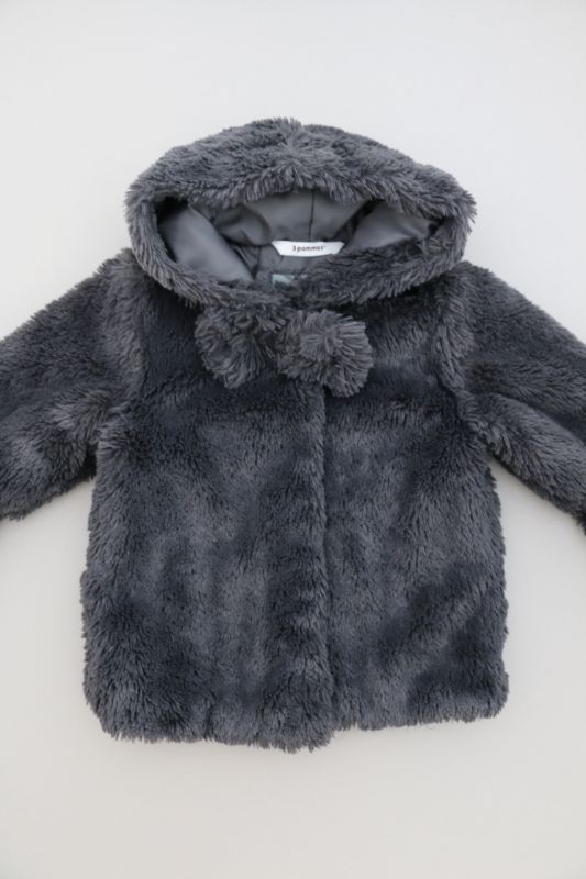 Manteau fausse fourrure bébé fille