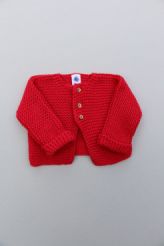 Gilet laine rouge mixte  Petit Bateau