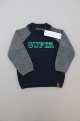 Pull marine et gris neuf   Cadet Rousselle