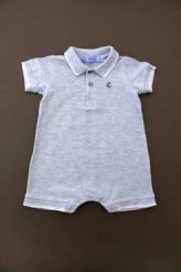 Combicourt gris col polo  Petit Bateau