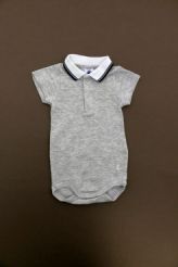 Body gris col polo été  Petit Bateau