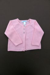 Gilet tricot coton rose  Obaïbi