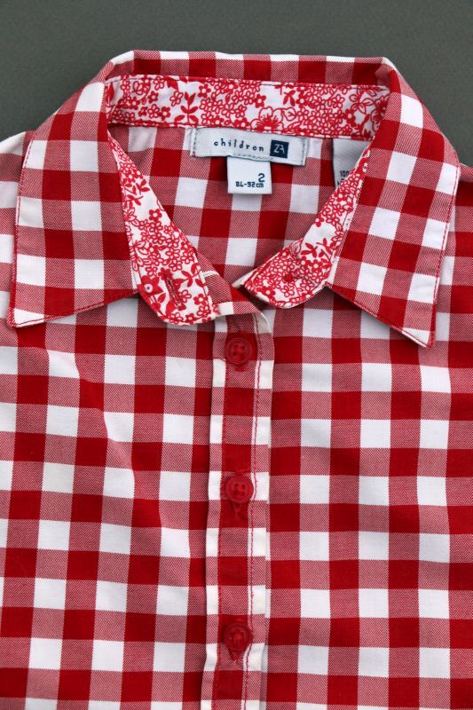 Chemise vichy rouge t Zara B b Marques