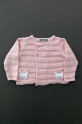 Gilet tricot coton rose  Sergent Major