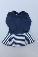 Robe marine bi-matières  Petit Bateau