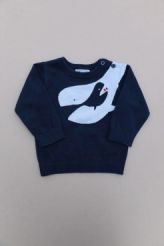 Pull coton bleu baleine  Jacadi