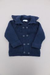 Gilet tricot bleu doublé  Obaïbi