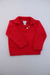 Pull tricot épais rouge  Cyrillus