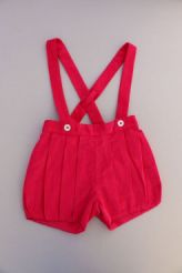 Short à bretelles fuchsia  Jacadi