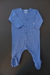 Pyjama jersey rayé bleu  Petit Bateau