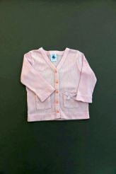 Gilet jersey fin rose été  Petit Bateau