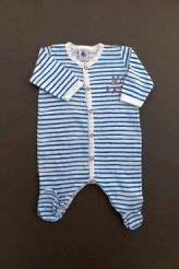 Pyjama jersey rayé bleu  Petit Bateau