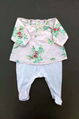 Pyjama guimpe à fleurs  Petit Bateau