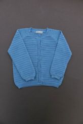 Gilet tricot coton bleu   LC kids by little cigogne