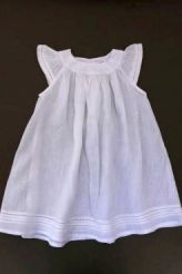 Robe baptême lin blanc  Bout'chou