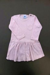 Robe jersey rose à pois  Petit Bateau