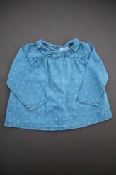 Blouse bleue à pois  Bout'chou