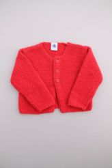 Gilet laine rouge foncé  Petit Bateau