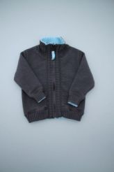 Gilet bi-matières en laine  Petit Bateau