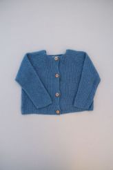 Cardigan bleu en maille  Zara