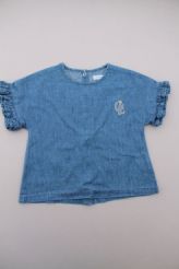 Blouse bleu jean été  Vertbaudet