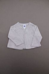 Gilet tricot fin gris été  Petit Bateau