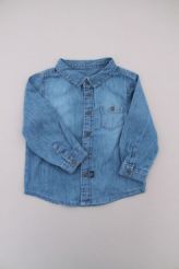 Chemise en denim bleu  Vertbaudet