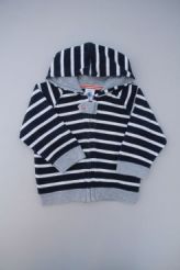 Sweat zippé doux rayé  Petit Bateau