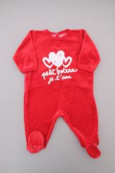 Pyjama en velours rouge  Petit Bateau