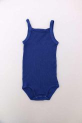 Body bleu à bretelles Petit Bateau