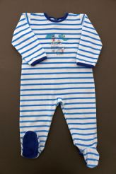 Pyjama en velours rayé  Petit Bateau