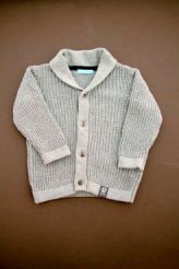 Gilet tricot épais gris  Obaïbi