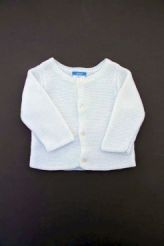 Gilet tricot coton blanc  Jacadi