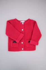 Gilet rouge 8% cachemire  Jacadi