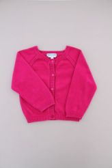 Gilet coton rose fuchsia  Jacadi