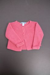Gilet tricot coton corail  obaïbi