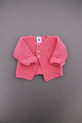 Gilet 55% laine en maille  Petit Bateau