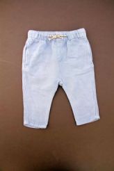 Pantalon bleu lin été  Zara