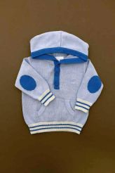 Pull tricot coton bleu  Jacadi