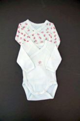 Lot 2 bodys croisés fleurs  Petit Bateau