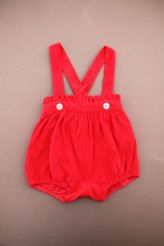 Short à bretelles velours  Jacadi