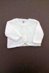 Gilet tricot doux blanc  absorba