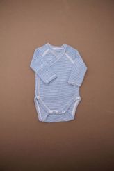 Body crois&eacute; ray&eacute; bleu roi  Petit Bateau