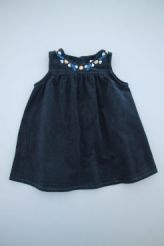 Robe brod&eacute;e en velours  bout'chou