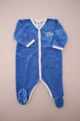 Pyjama velours bleu roi  Petit Bateau