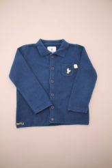 Gilet &agrave; col tricot marine  Sergent Major